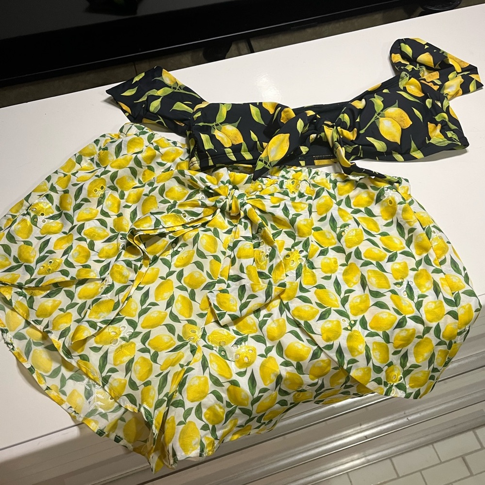 NW&WOT GIANNI BINI LEMON SWIM BUNDLE SET 🍋